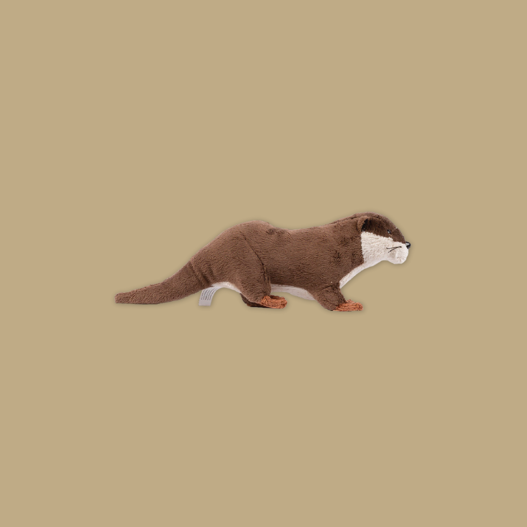 River Otter Standing Otter Beanie Plush Toy Stuffed with Realistic Good Sleeping Buddy MANDAI WILDLIFE RESERVE