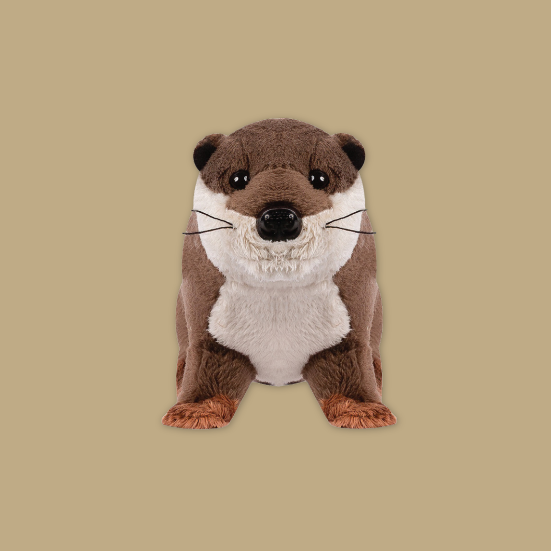 River Otter Standing Otter Beanie Plush Toy Stuffed with Realistic Good Sleeping Buddy MANDAI WILDLIFE RESERVE