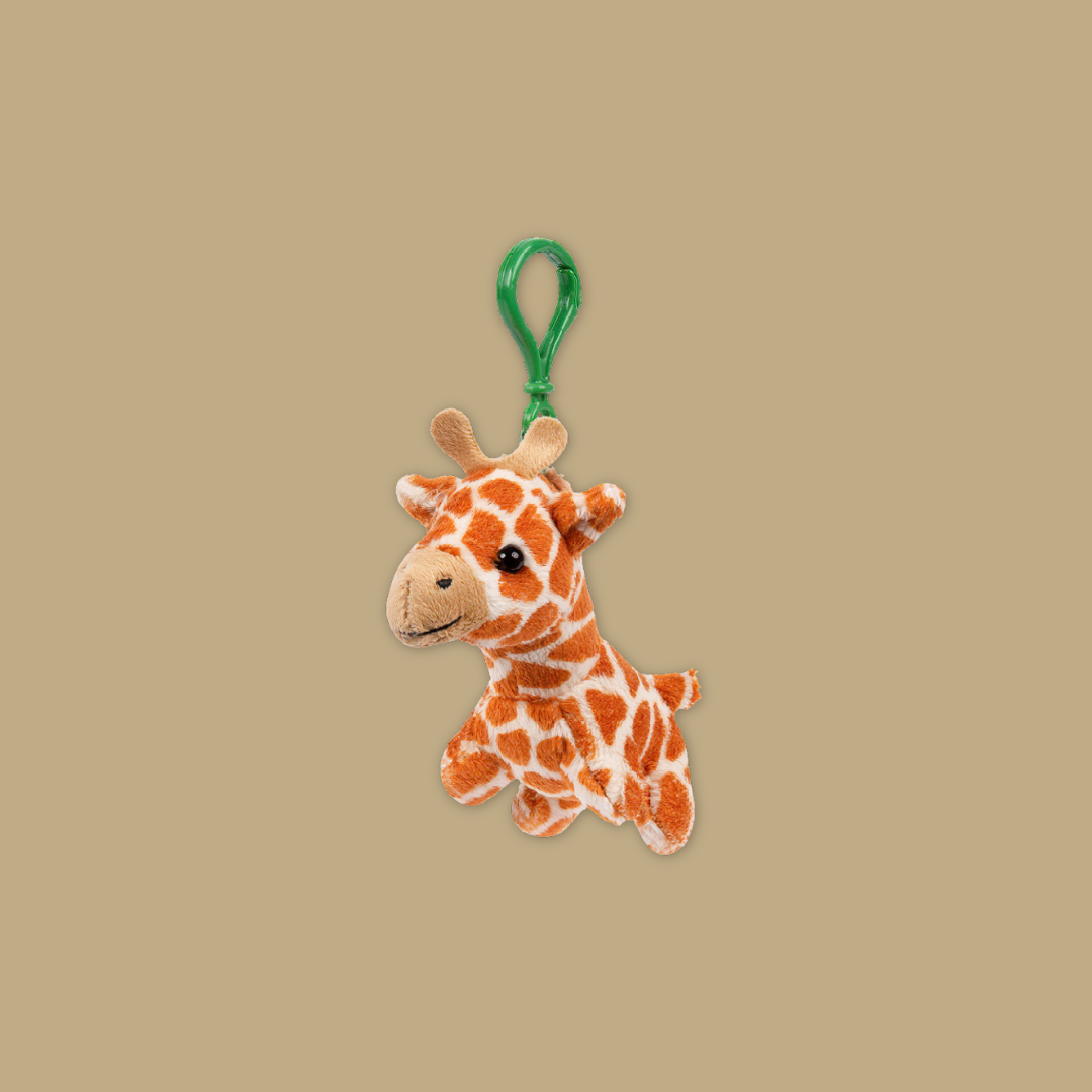 Elephant White Tiger Lion Tiger White Lion Zebra Giraffe Fox Plush Keychain - MANDAI WILDLIFE RESERVE