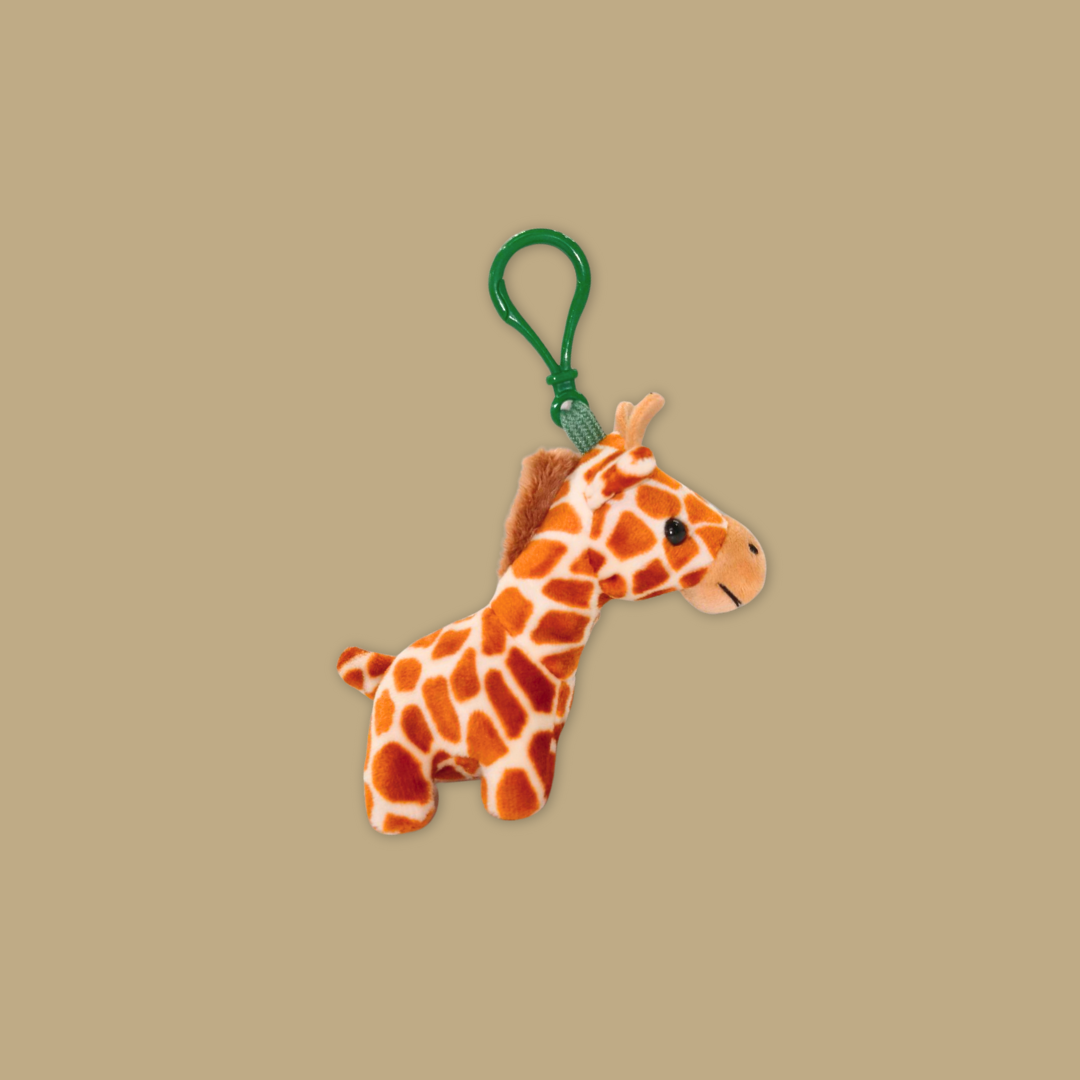 Elephant White Tiger Lion Tiger White Lion Zebra Giraffe Fox Plush Keychain - MANDAI WILDLIFE RESERVE