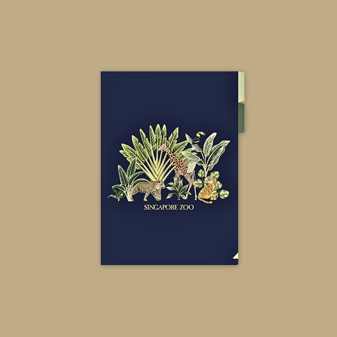 Animals Folder Graphic Printed with Document Dividing Tabs MANDAI WILDLIFE RESERVE