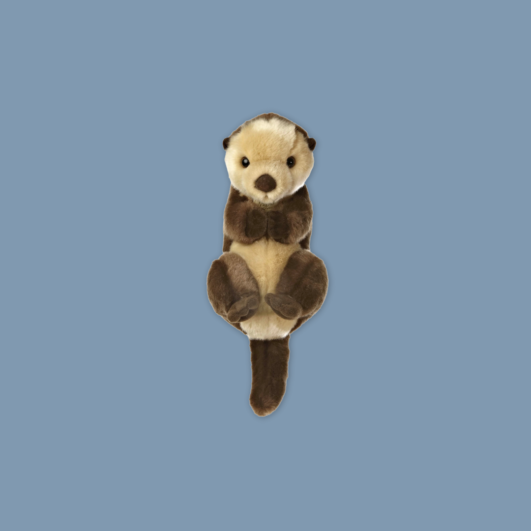 River Otter Standing Otter Beanie Plush Toy Stuffed with Realistic Good Sleeping Buddy MANDAI WILDLIFE RESERVE
