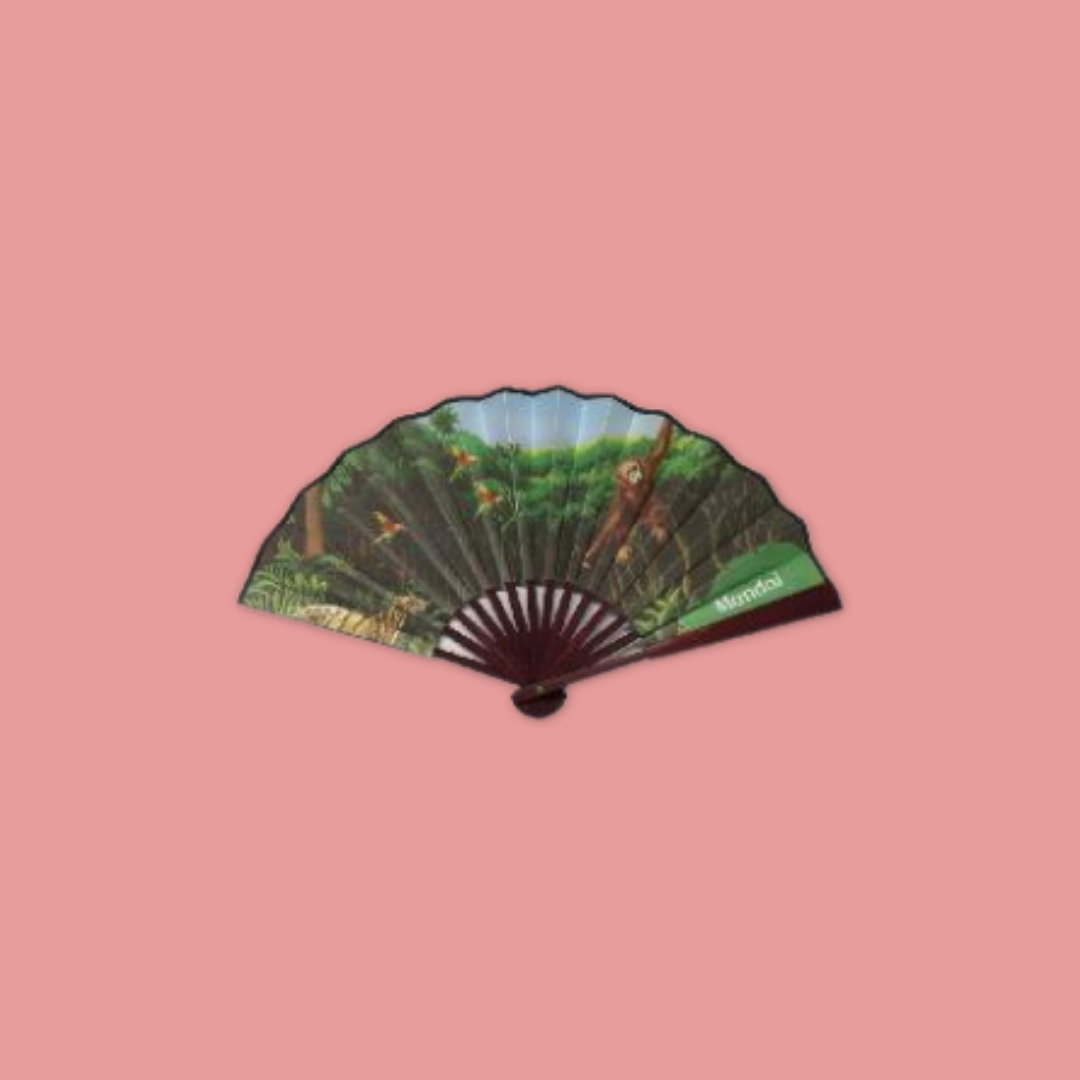 Animals Graphic Design Paper Folding Fan Bamboo Fan - MANDAI WILDLIFE RESERVE