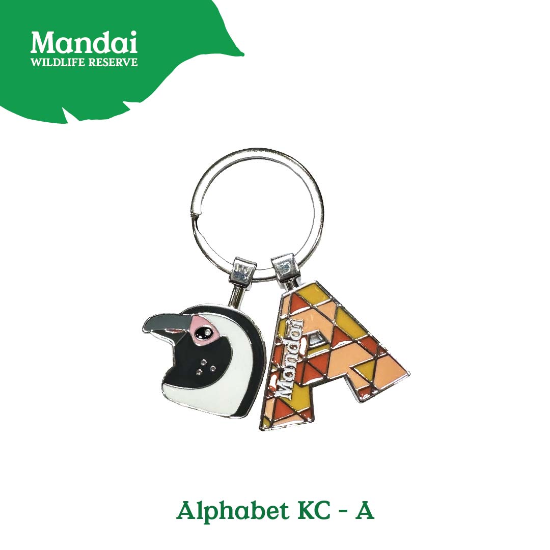 Alphabet Animal Keychain Penguin Bear Cheetah Dog Fennic Fox Giraffe Hipo Ibex Jaguar Charm MANDAI WILDLIFE RESERVE