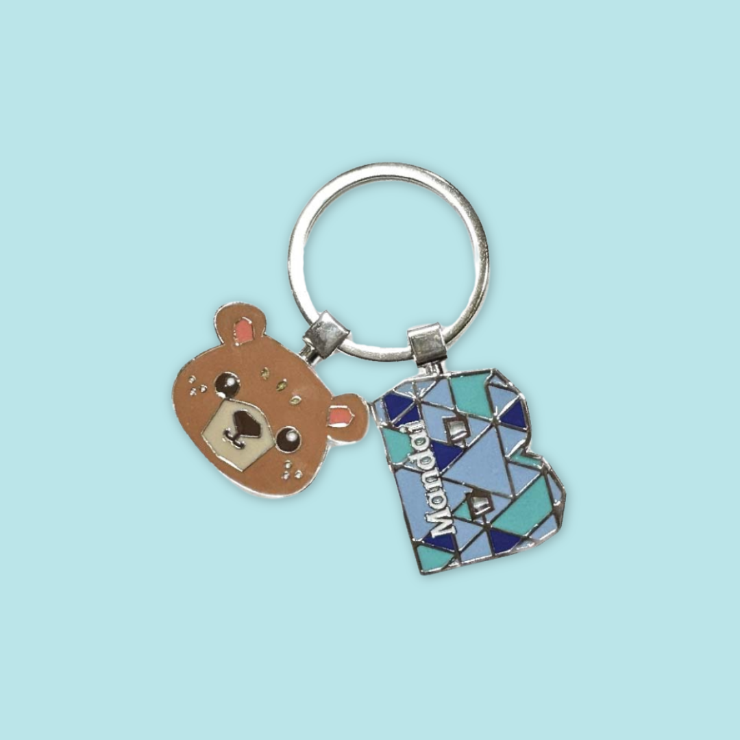 Alphabet Animal Keychain Penguin Bear Cheetah Dog Fennic Fox Giraffe Hipo Ibex Jaguar Charm MANDAI WILDLIFE RESERVE