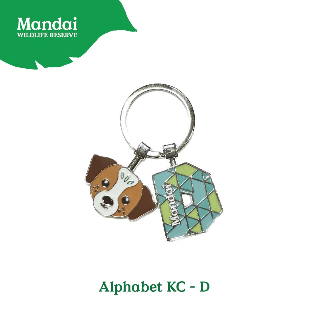 Alphabet Animal Keychain Penguin Bear Cheetah Dog Fennic Fox Giraffe Hipo Ibex Jaguar Charm MANDAI WILDLIFE RESERVE