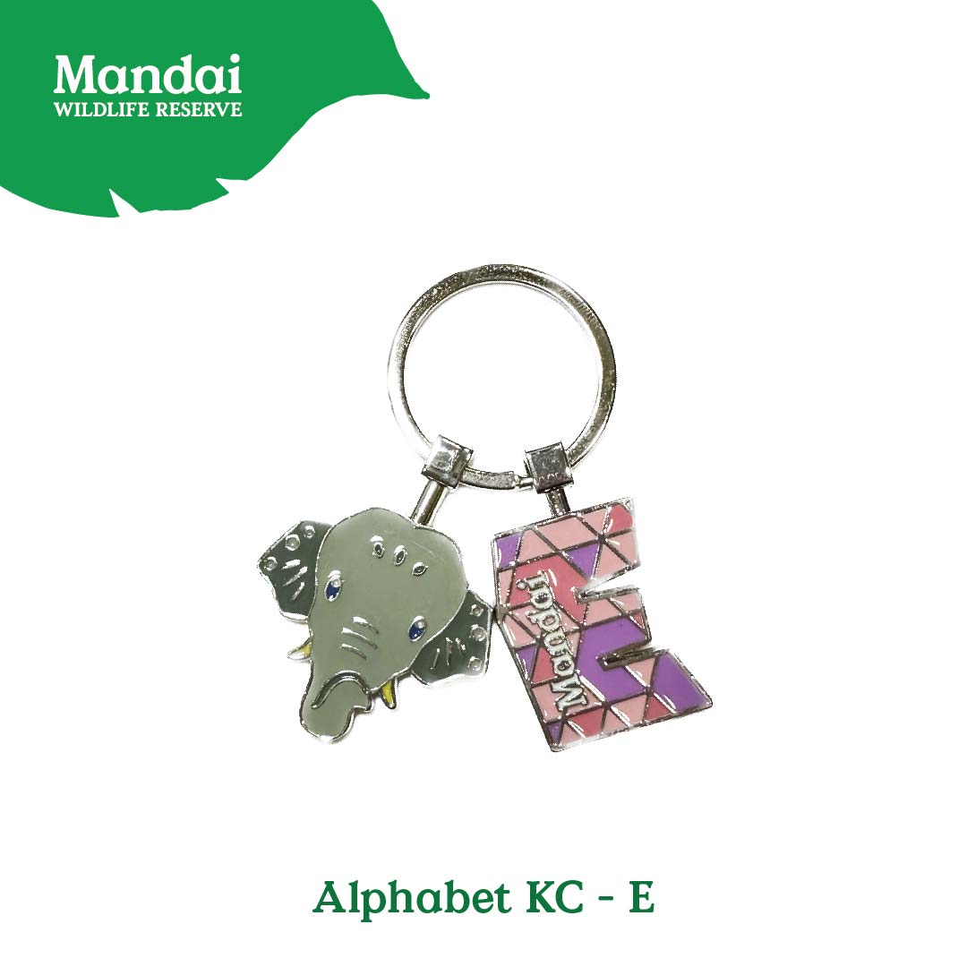 Alphabet Animal Keychain Penguin Bear Cheetah Dog Fennic Fox Giraffe Hipo Ibex Jaguar Charm MANDAI WILDLIFE RESERVE