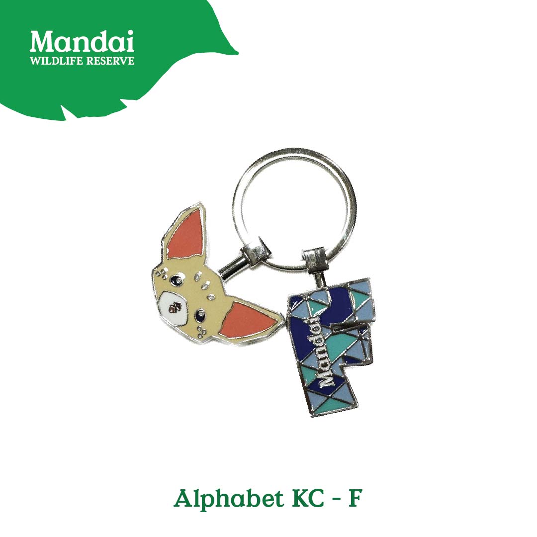 Alphabet Animal Keychain Penguin Bear Cheetah Dog Fennic Fox Giraffe Hipo Ibex Jaguar Charm MANDAI WILDLIFE RESERVE