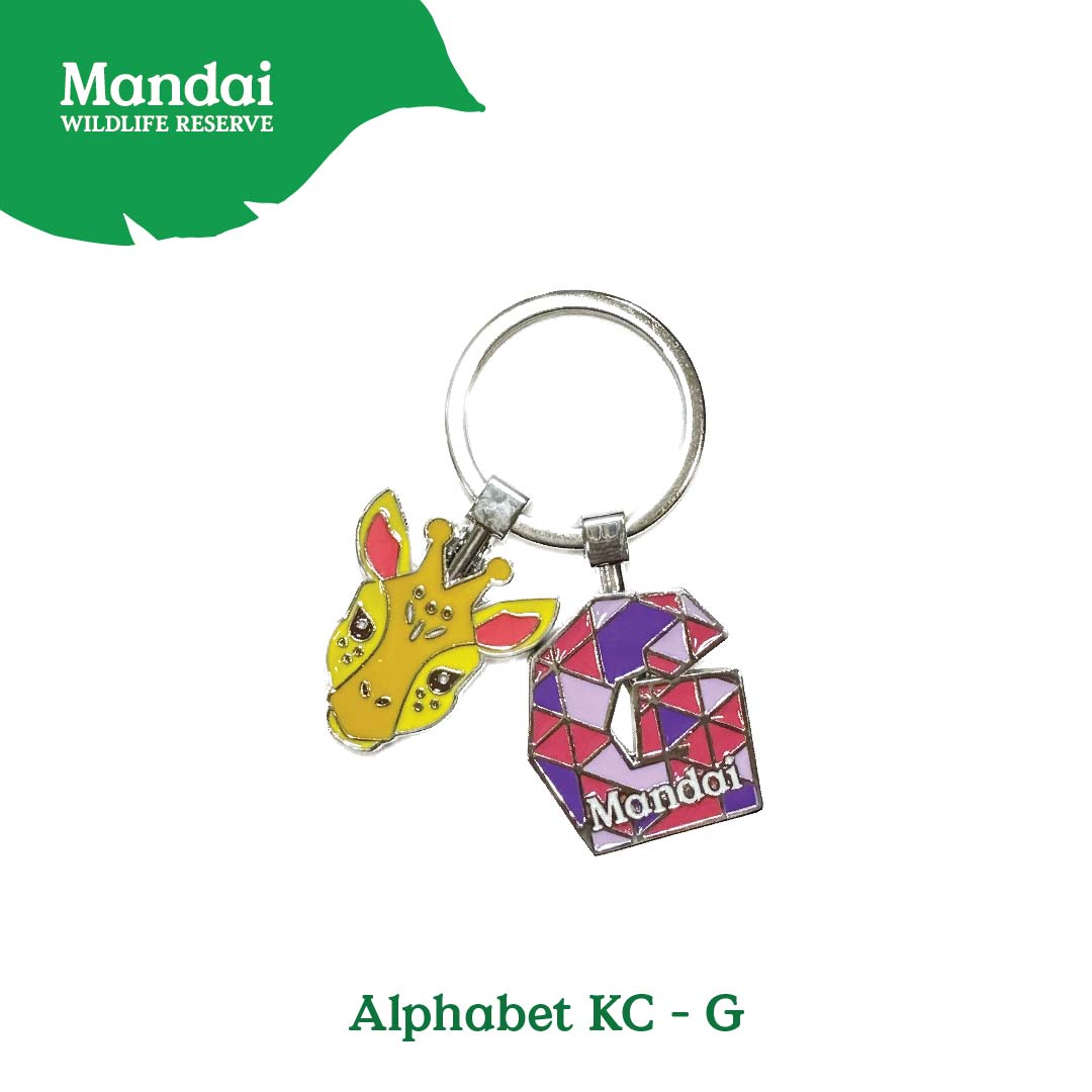 Alphabet Animal Keychain Penguin Bear Cheetah Dog Fennic Fox Giraffe Hipo Ibex Jaguar Charm MANDAI WILDLIFE RESERVE