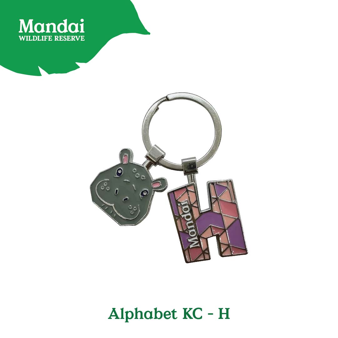 Alphabet Animal Keychain Penguin Bear Cheetah Dog Fennic Fox Giraffe Hipo Ibex Jaguar Charm MANDAI WILDLIFE RESERVE