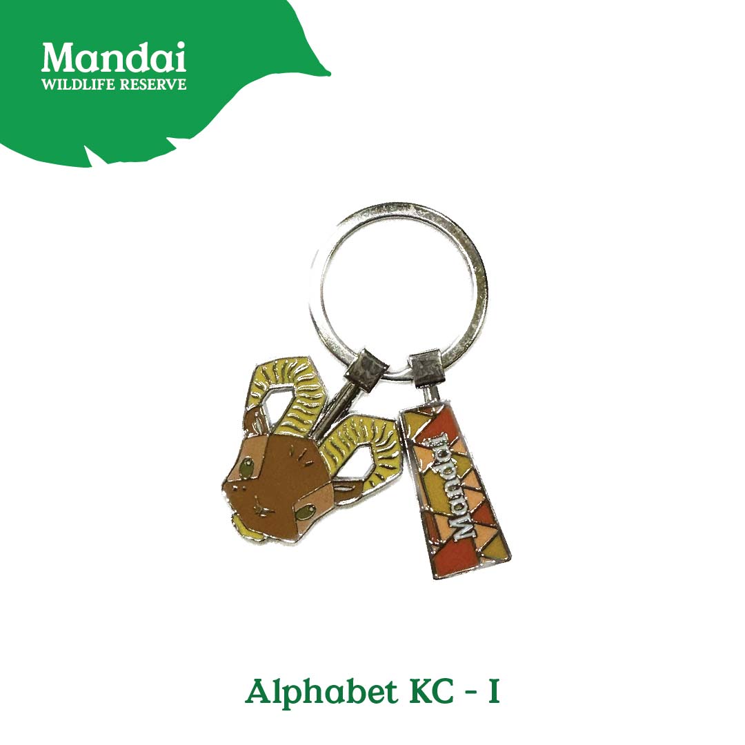 Alphabet Animal Keychain Penguin Bear Cheetah Dog Fennic Fox Giraffe Hipo Ibex Jaguar Charm MANDAI WILDLIFE RESERVE