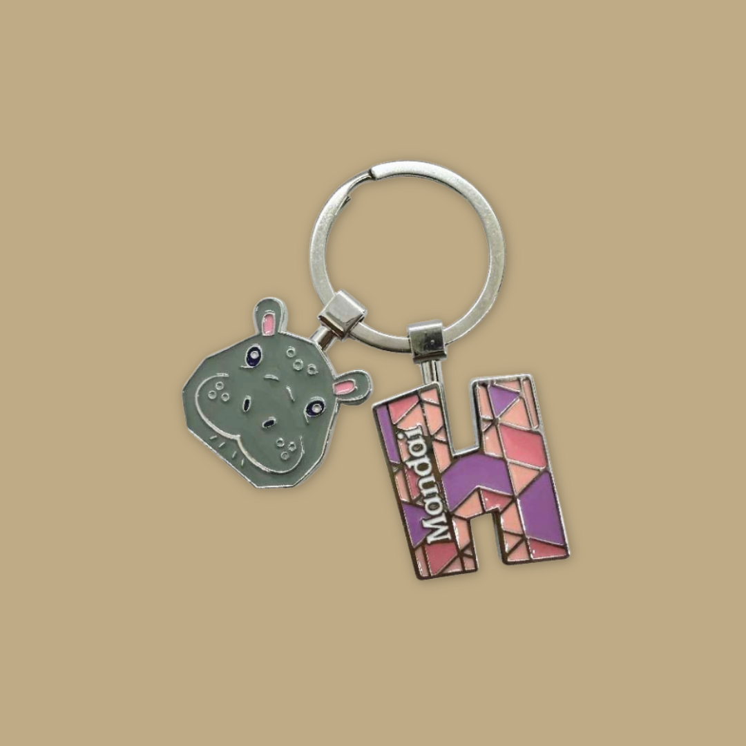 Alphabet Animal Keychain Penguin Bear Cheetah Dog Fennic Fox Giraffe Hipo Ibex Jaguar Charm MANDAI WILDLIFE RESERVE