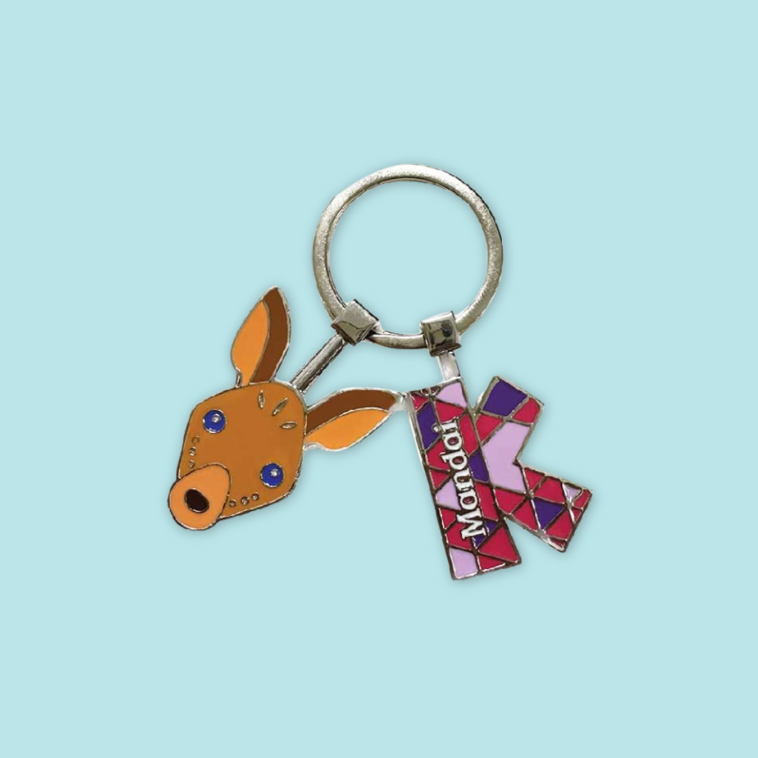 Alphabet Animal Keychain Penguin Bear Cheetah Dog Fennic Fox Giraffe Hipo Ibex Jaguar Charm MANDAI WILDLIFE RESERVE