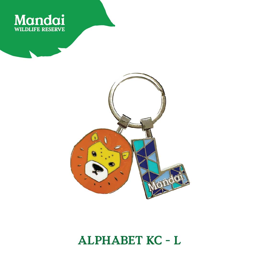Alphabet Animal Keychain Penguin Bear Cheetah Dog Fennic Fox Giraffe Hipo Ibex Jaguar Charm MANDAI WILDLIFE RESERVE