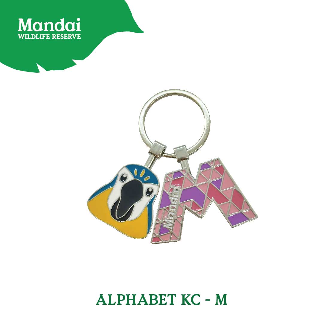 Alphabet Animal Keychain Penguin Bear Cheetah Dog Fennic Fox Giraffe Hipo Ibex Jaguar Charm MANDAI WILDLIFE RESERVE