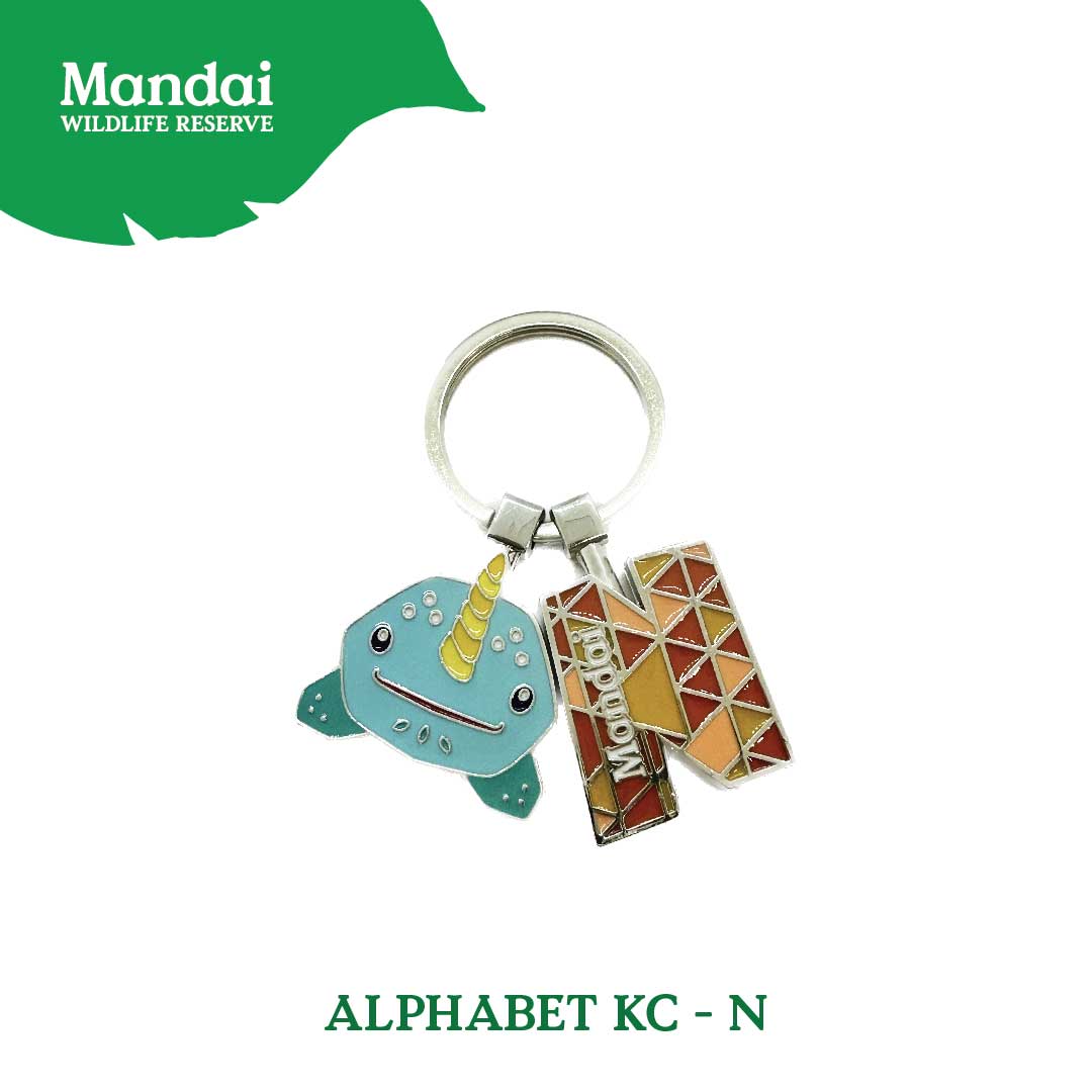 Alphabet Animal Keychain Penguin Bear Cheetah Dog Fennic Fox Giraffe Hipo Ibex Jaguar Charm MANDAI WILDLIFE RESERVE