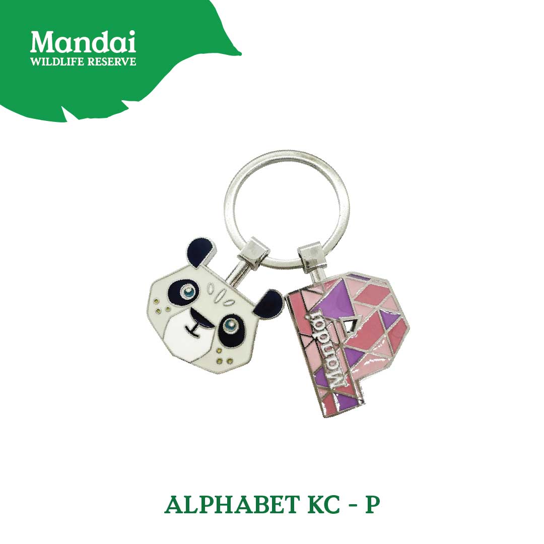 Alphabet Animal Keychain Penguin Bear Cheetah Dog Fennic Fox Giraffe Hipo Ibex Jaguar Charm MANDAI WILDLIFE RESERVE