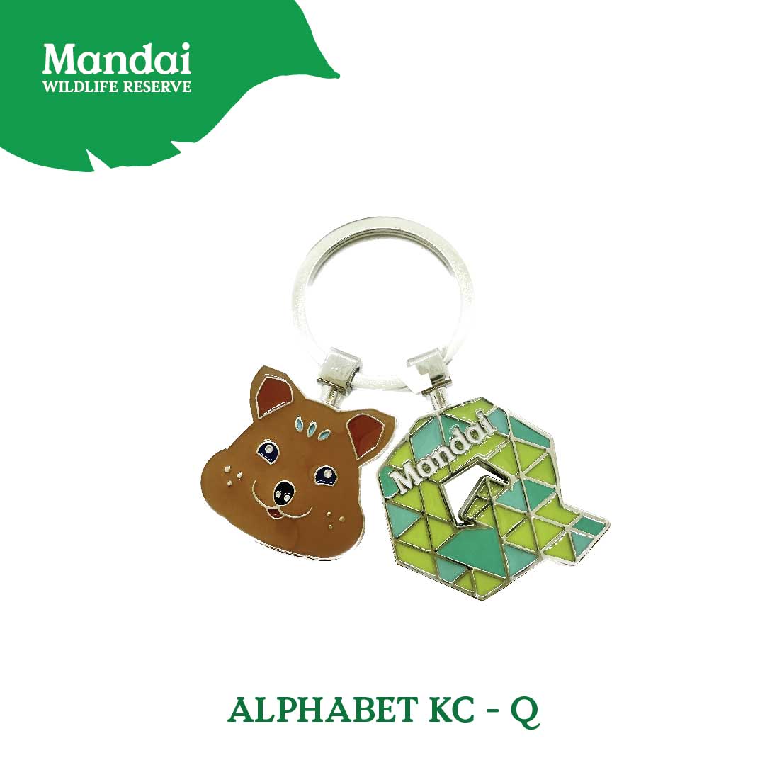 Alphabet Animal Keychain Penguin Bear Cheetah Dog Fennic Fox Giraffe Hipo Ibex Jaguar Charm MANDAI WILDLIFE RESERVE