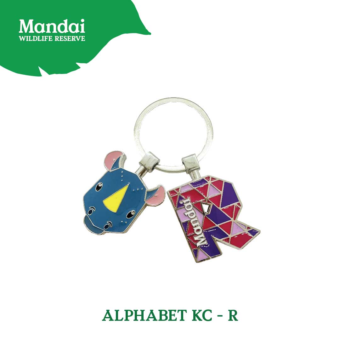 Alphabet Animal Keychain Penguin Bear Cheetah Dog Fennic Fox Giraffe Hipo Ibex Jaguar Charm MANDAI WILDLIFE RESERVE