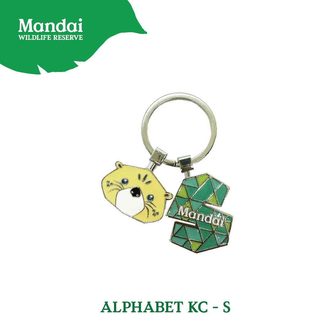 Alphabet Animal Keychain Penguin Bear Cheetah Dog Fennic Fox Giraffe Hipo Ibex Jaguar Charm MANDAI WILDLIFE RESERVE