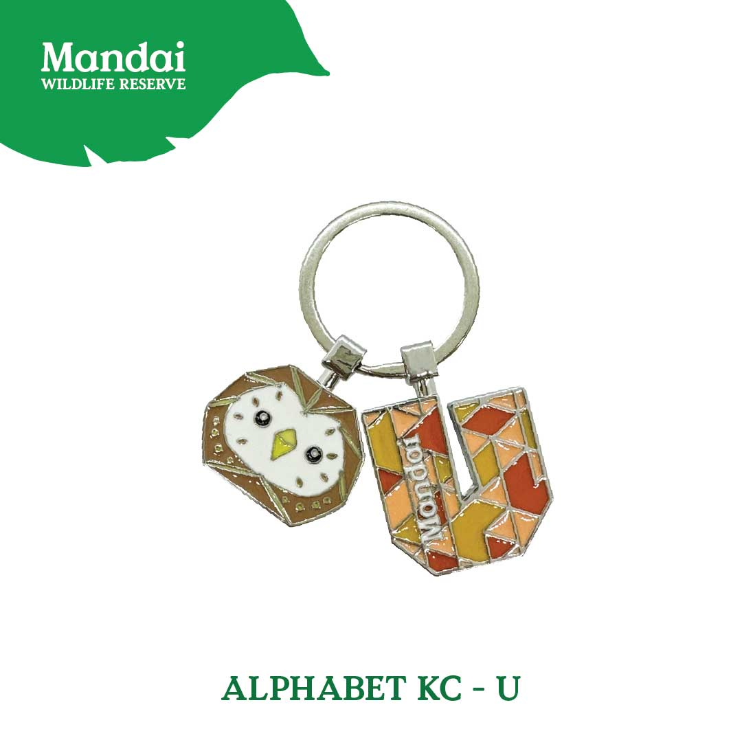Alphabet Animal Keychain Penguin Bear Cheetah Dog Fennic Fox Giraffe Hipo Ibex Jaguar Charm MANDAI WILDLIFE RESERVE
