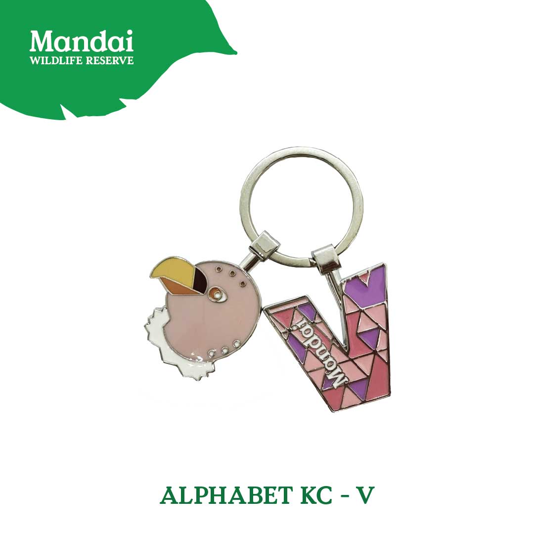 Alphabet Animal Keychain Penguin Bear Cheetah Dog Fennic Fox Giraffe Hipo Ibex Jaguar Charm MANDAI WILDLIFE RESERVE