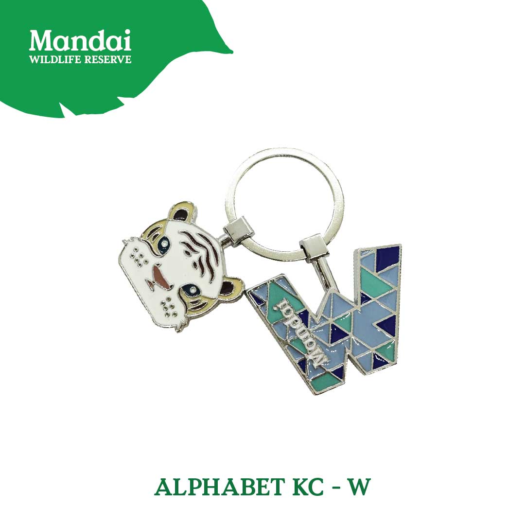 Alphabet Animal Keychain Penguin Bear Cheetah Dog Fennic Fox Giraffe Hipo Ibex Jaguar Charm MANDAI WILDLIFE RESERVE