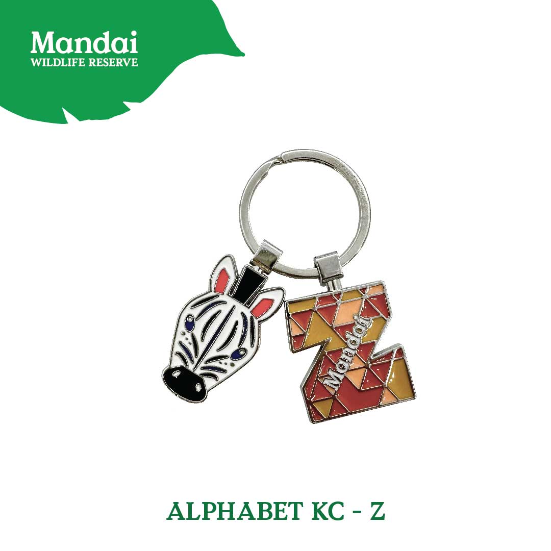 Alphabet Animal Keychain Penguin Bear Cheetah Dog Fennic Fox Giraffe Hipo Ibex Jaguar Charm MANDAI WILDLIFE RESERVE