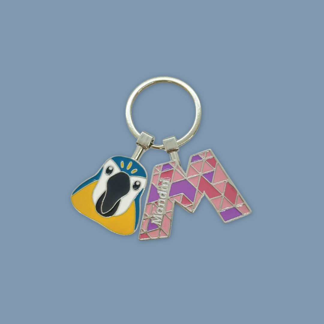 Alphabet Animal Keychain Penguin Bear Cheetah Dog Fennic Fox Giraffe Hipo Ibex Jaguar Charm MANDAI WILDLIFE RESERVE