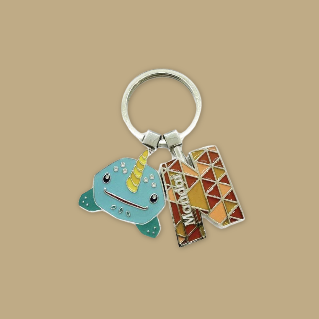 Alphabet Animal Keychain Penguin Bear Cheetah Dog Fennic Fox Giraffe Hipo Ibex Jaguar Charm MANDAI WILDLIFE RESERVE