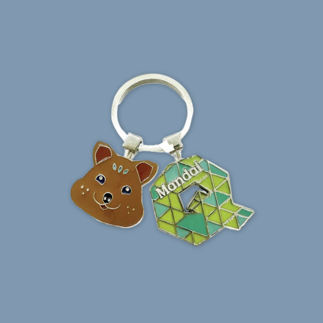 Alphabet Animal Keychain Penguin Bear Cheetah Dog Fennic Fox Giraffe Hipo Ibex Jaguar Charm MANDAI WILDLIFE RESERVE