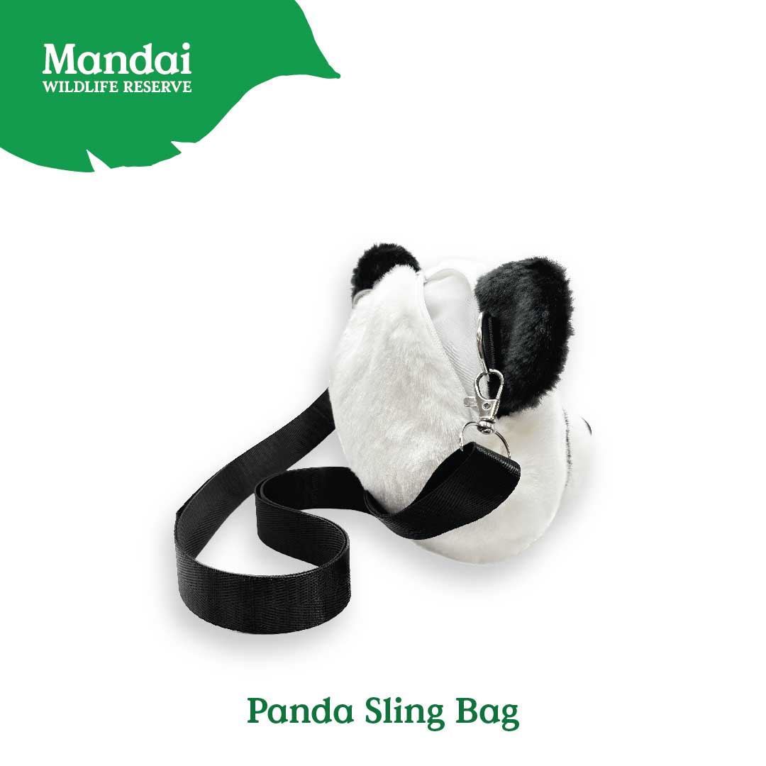 Panda Zip Pouch Headband Slingbag Backpack School Bag Cute Lovely Animal Stuffed Toy Best Seller MANDAI WILDLIFE RESERVE