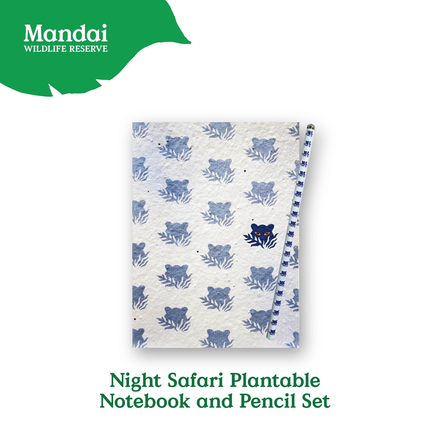 Mandai Park Logo Collection Plantable Notebook and Pencil Singapore Zoo Night Safari River Wonder MANDAI WILDLIFE RESERVE
