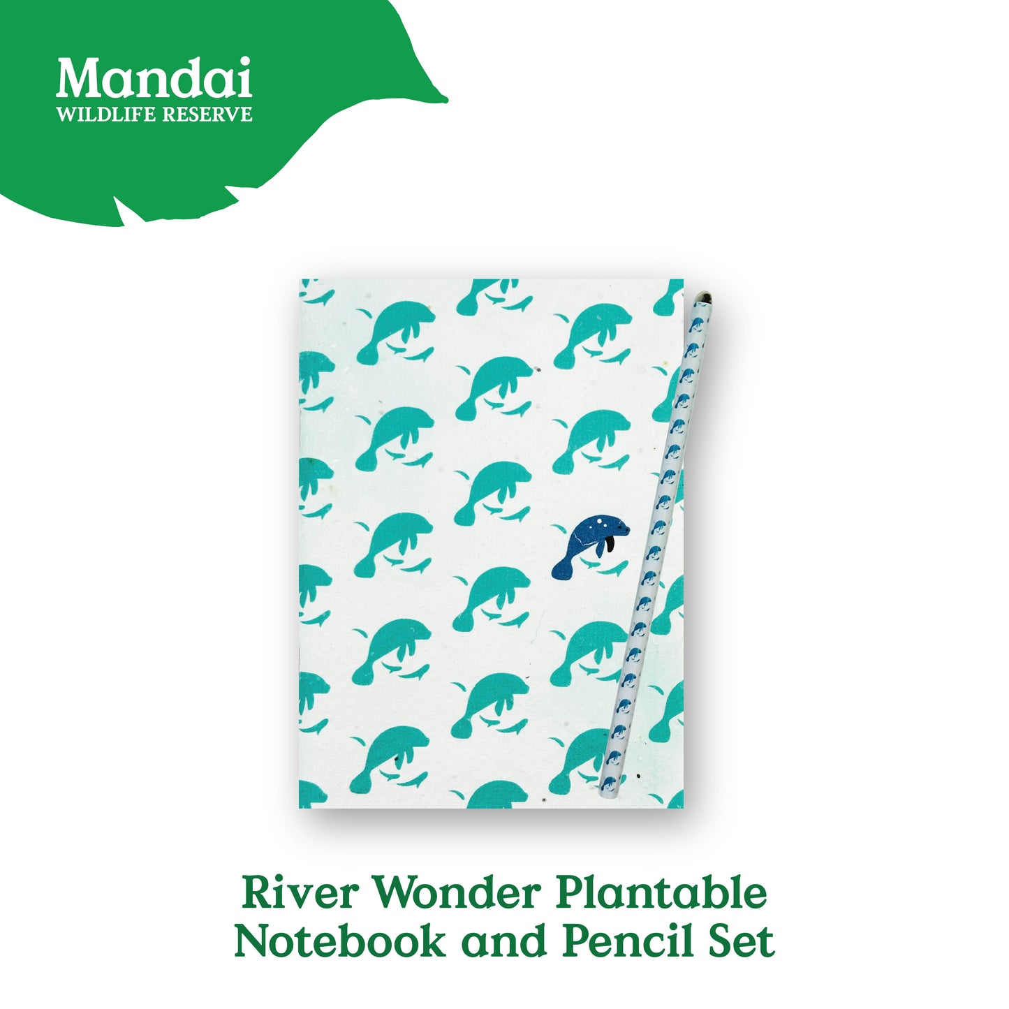 Mandai Park Logo Collection Plantable Notebook and Pencil Singapore Zoo Night Safari River Wonder MANDAI WILDLIFE RESERVE