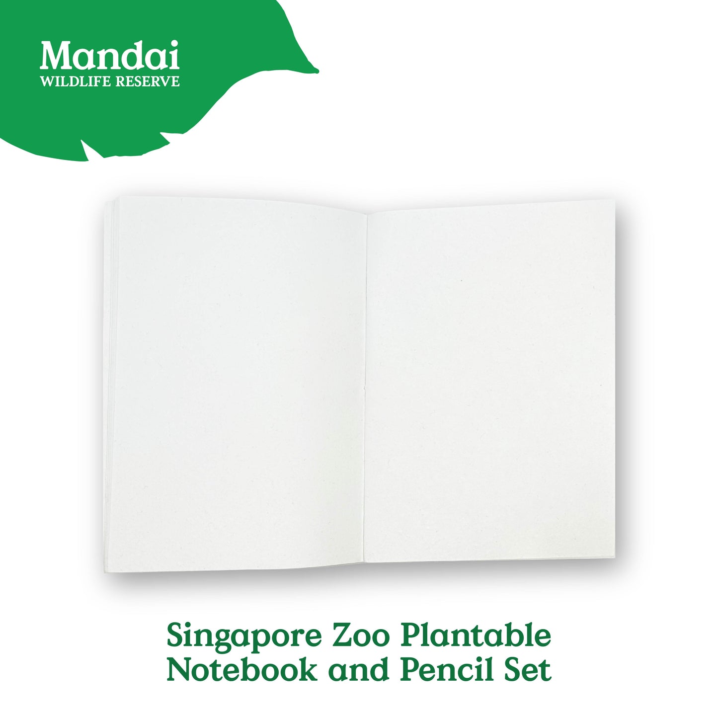 Mandai Park Logo Collection Plantable Notebook and Pencil Singapore Zoo Night Safari River Wonder MANDAI WILDLIFE RESERVE