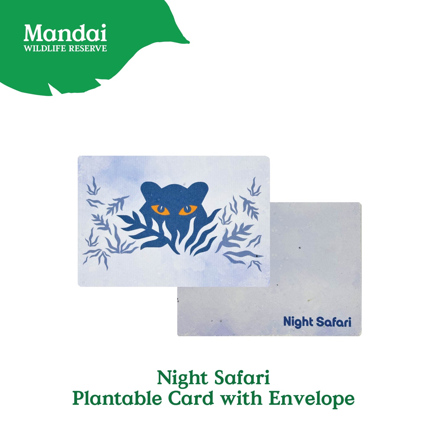 Mandai Park Logo Collection Plantable Card With Envelope Singapore Zoo Night Safari River Wonder MANDAI WILDLIFE RESERVE