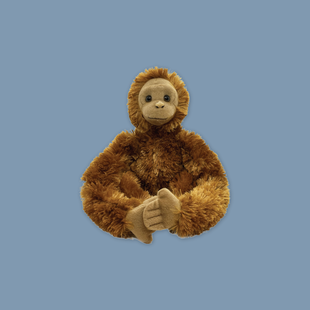 Hanging Orang Utan Plush Toy Stuffed with Realistic Details Textures Good Sleeping Buddy MANDAI WILDLIFE RESERVE
