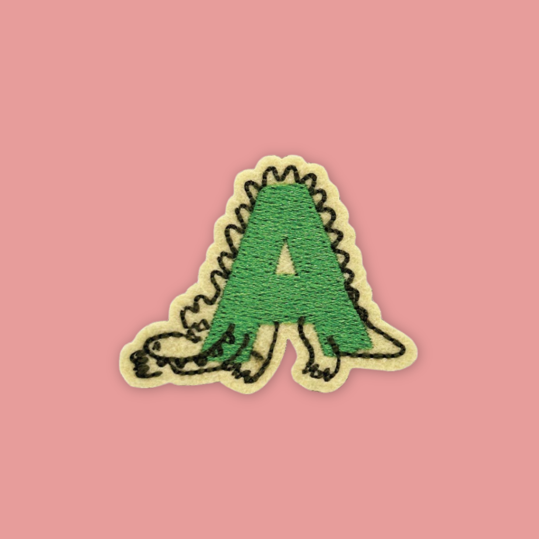 26 Alphabet Animal Embross Iron on Patches Penguin Bear Cheetah - MANDAI WILDLIFE RESERVE