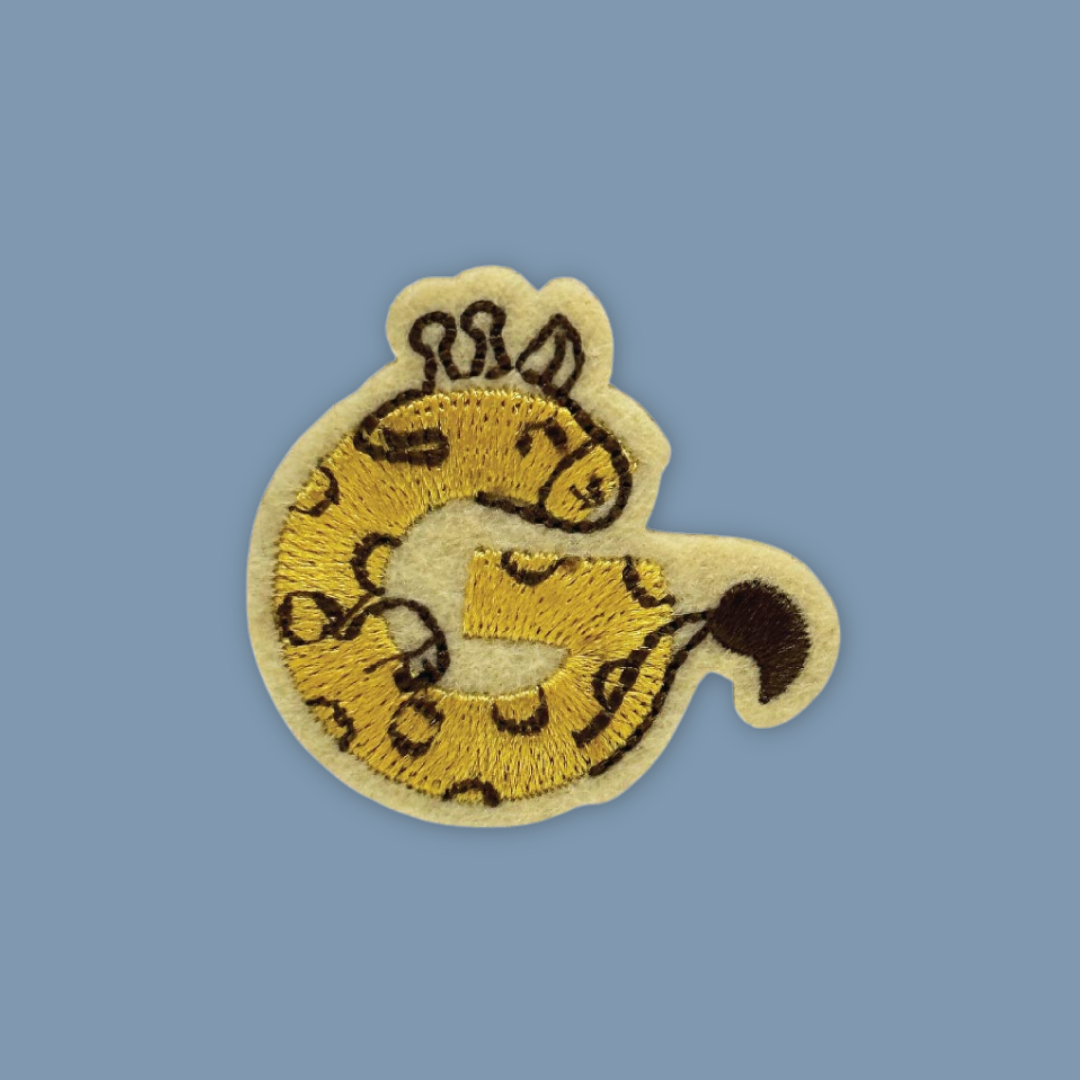 26 Alphabet Animal Embross Iron on Patches Penguin Bear Cheetah - MANDAI WILDLIFE RESERVE