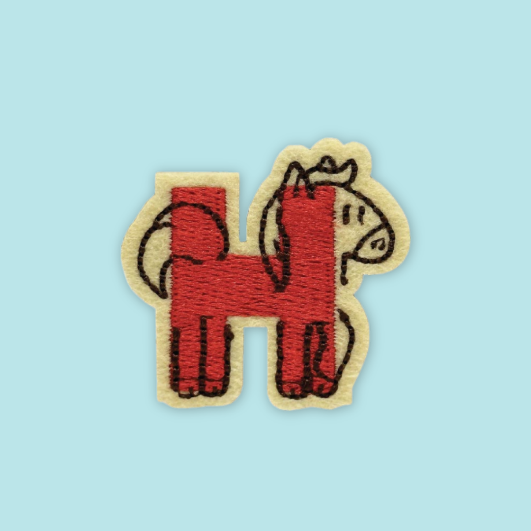 26 Alphabet Animal Embross Iron on Patches Penguin Bear Cheetah - MANDAI WILDLIFE RESERVE
