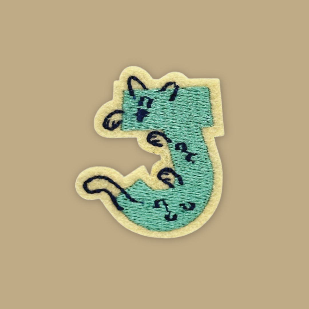 26 Alphabet Animal Embross Iron on Patches Penguin Bear Cheetah - MANDAI WILDLIFE RESERVE