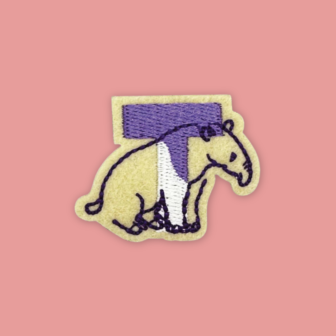 26 Alphabet Animal Embross Iron on Patches Penguin Bear Cheetah - MANDAI WILDLIFE RESERVE