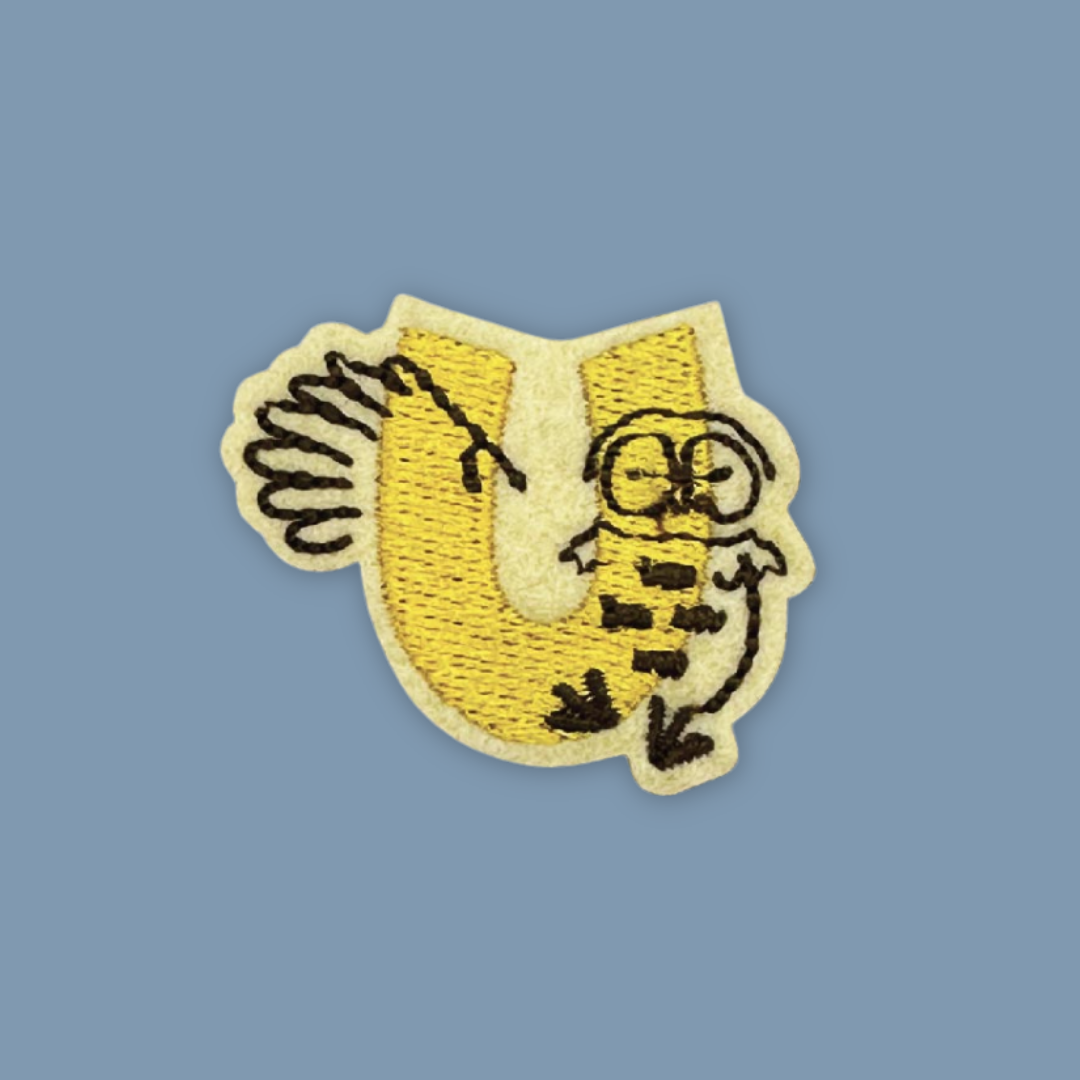 26 Alphabet Animal Embross Iron on Patches Penguin Bear Cheetah - MANDAI WILDLIFE RESERVE