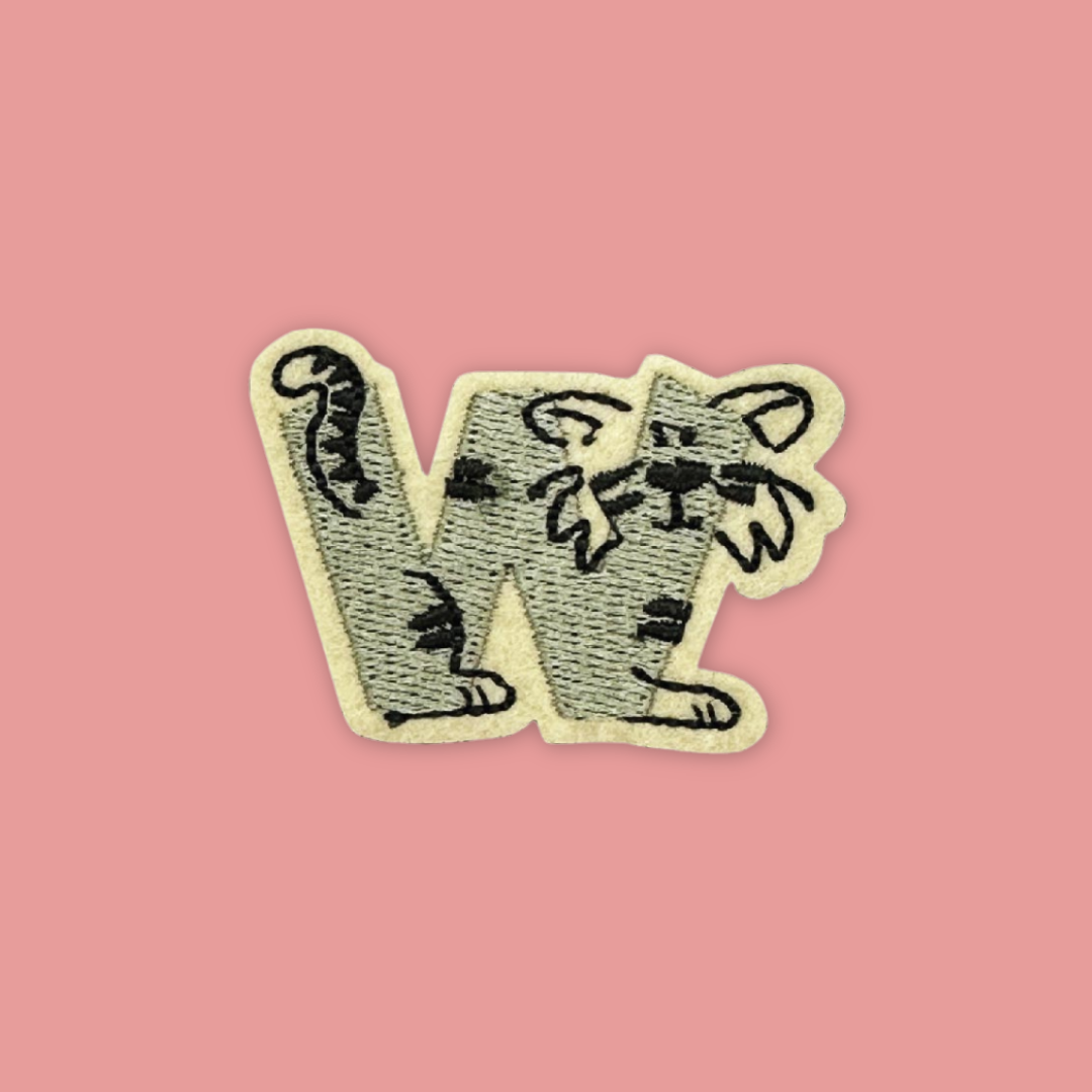 26 Alphabet Animal Embross Iron on Patches Penguin Bear Cheetah - MANDAI WILDLIFE RESERVE