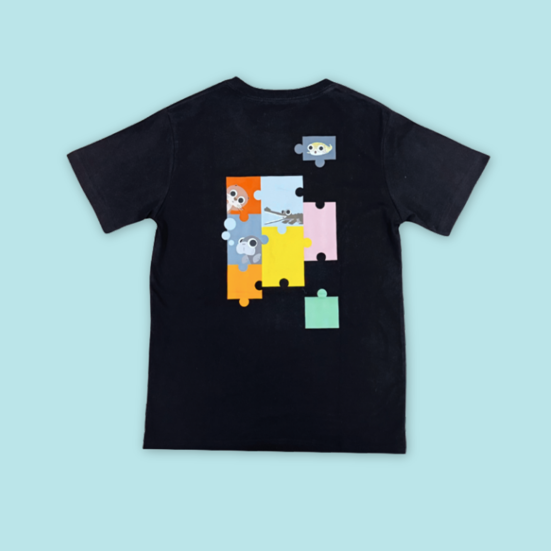 Panda and Friends Adult Panda Friend Puzzle Tshirt - MANDAI WILDIFE RESERVE