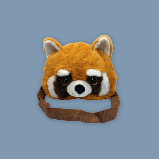 Red Panda Face Sling Plush Bag