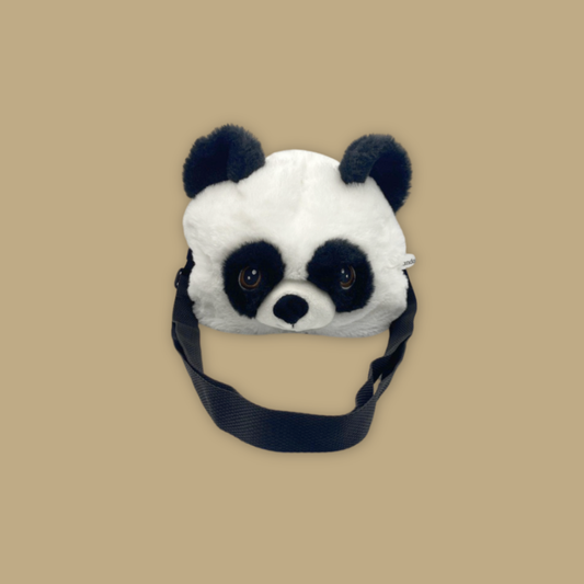 Panda Face Sling Plush Bag