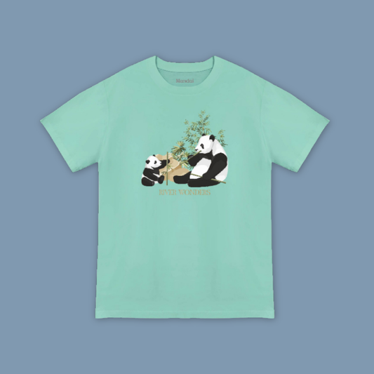 Panda And Baby Adult T-Shirt