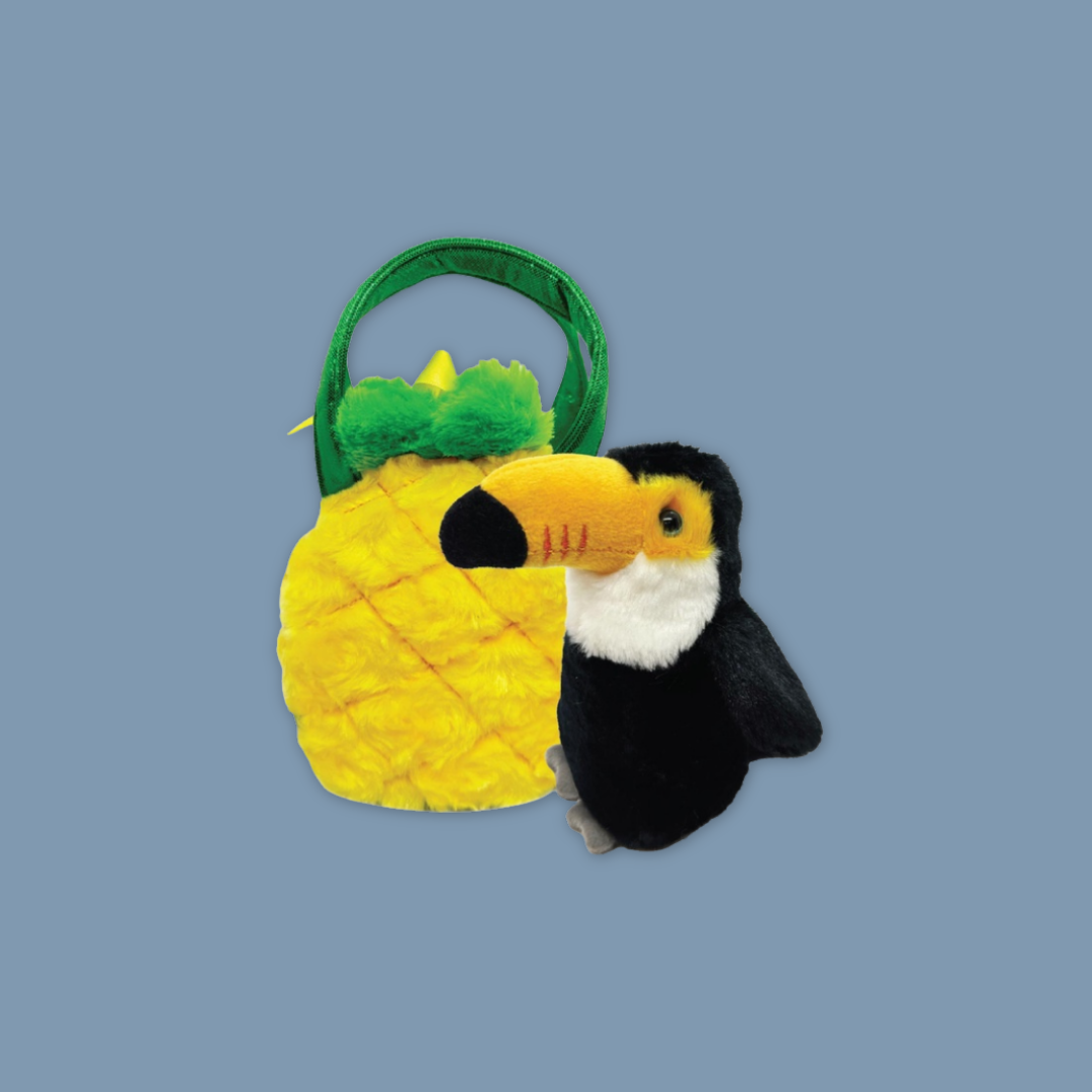 2-Piece Peacock Flamingo Parrot Toucan Penguin Fancy Pouch - MANDAI WILDLIFE RESERVE