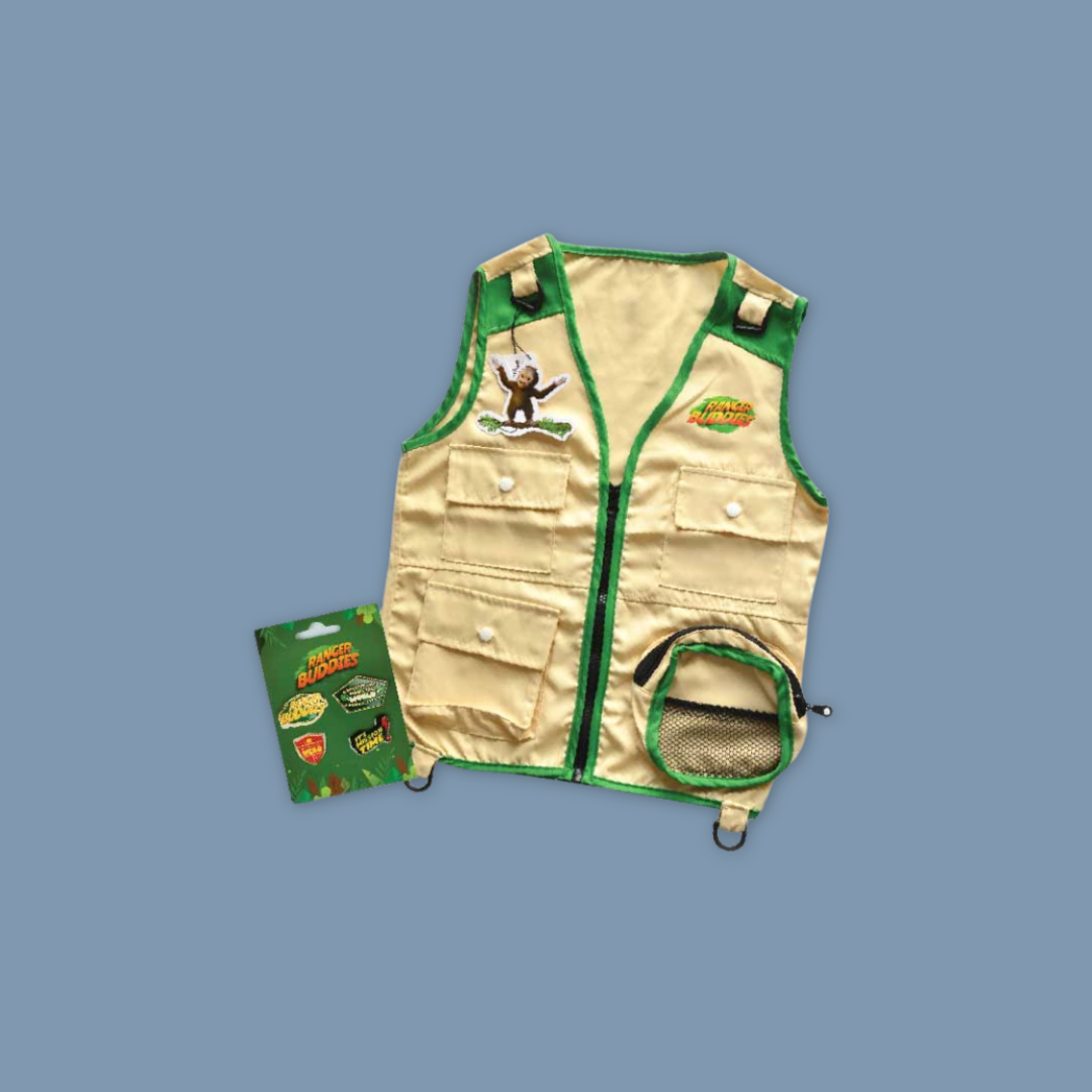Ranger Buddies Bundle $28 Vest and Pins Set MANDAI WILDLIFE RESERVE